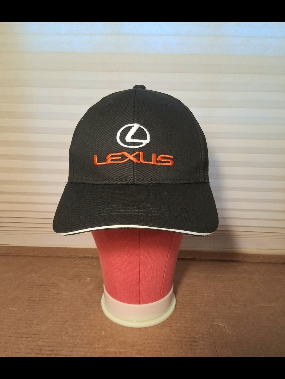 Lexus Men's Black Baseball Cap with Red Logo Embroidered
